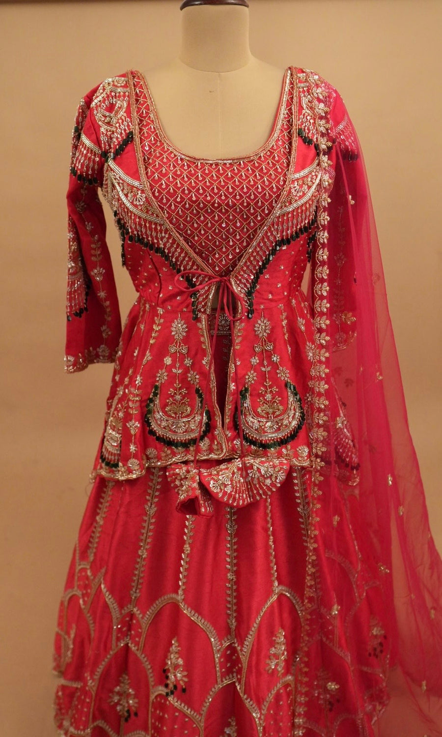 Silk Fabric Hand Work Embroiderey Party Wear Magenta Color Designer Lehenga