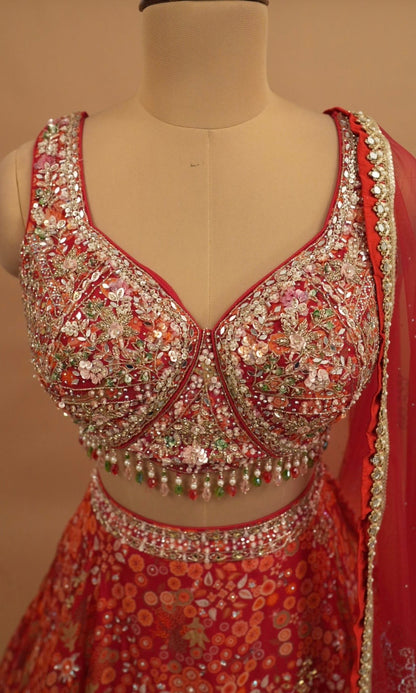 Dasheen Fabric Party Wear Heavy Lehenga Choli Set
