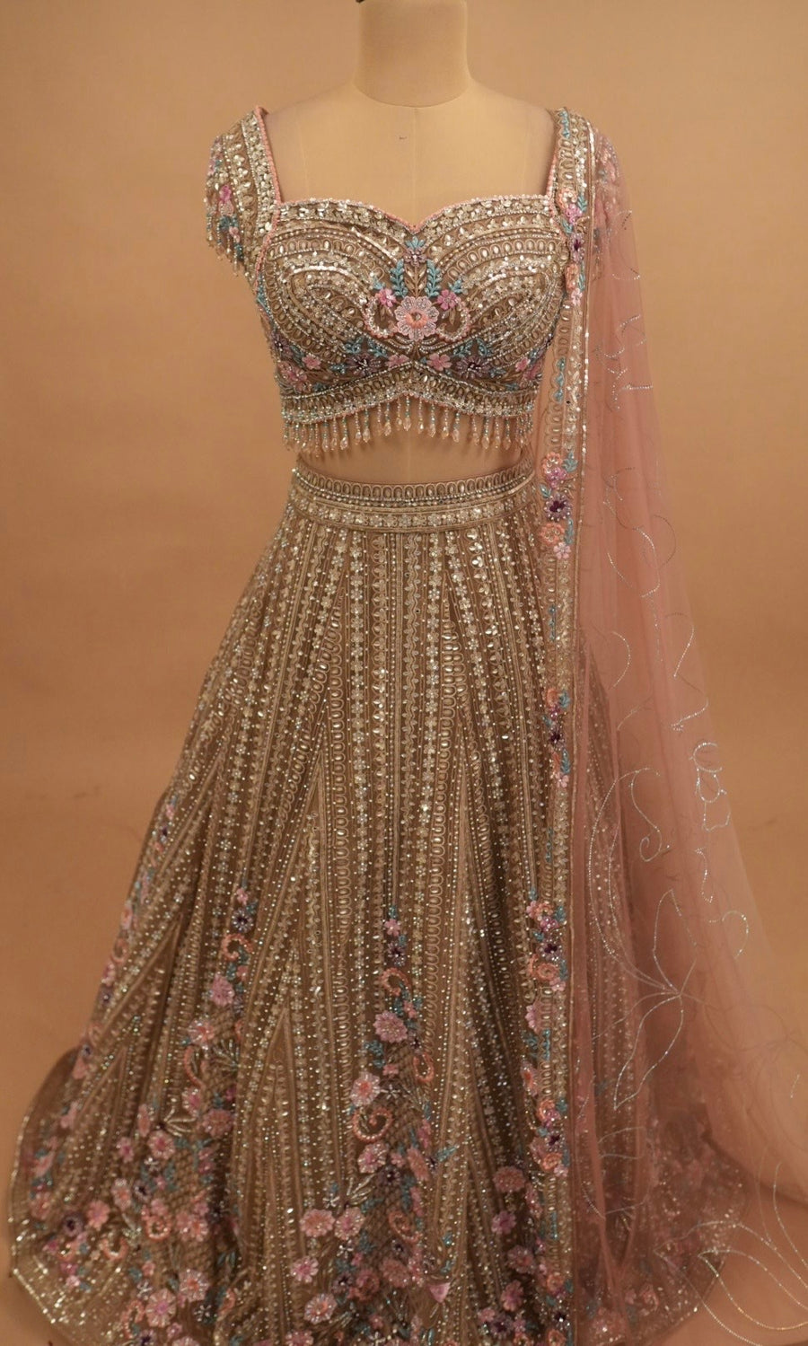 Heavy Embroidered Net Fabric Party Wear Lehenga Choli Set