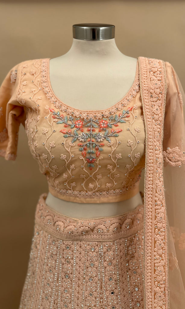 Women's Peach Lehenga Suit