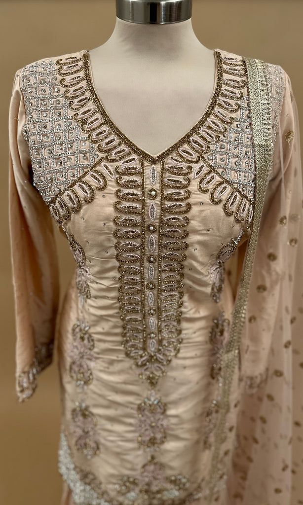 Peach Color Sharara Suit