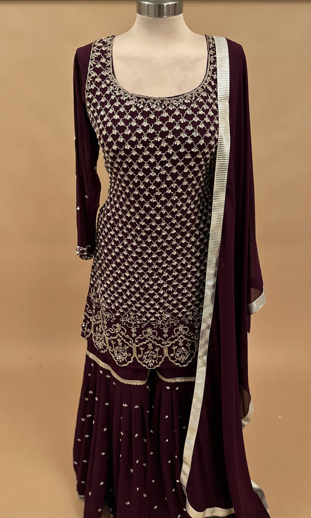 Purple Color Sharara Suit