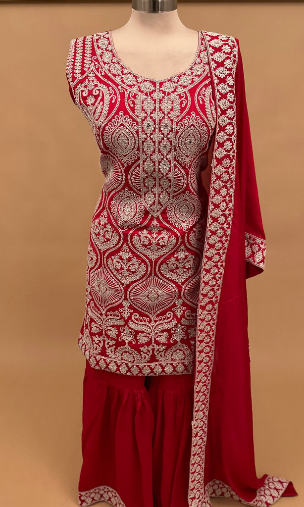 Light Weight Red Sharara