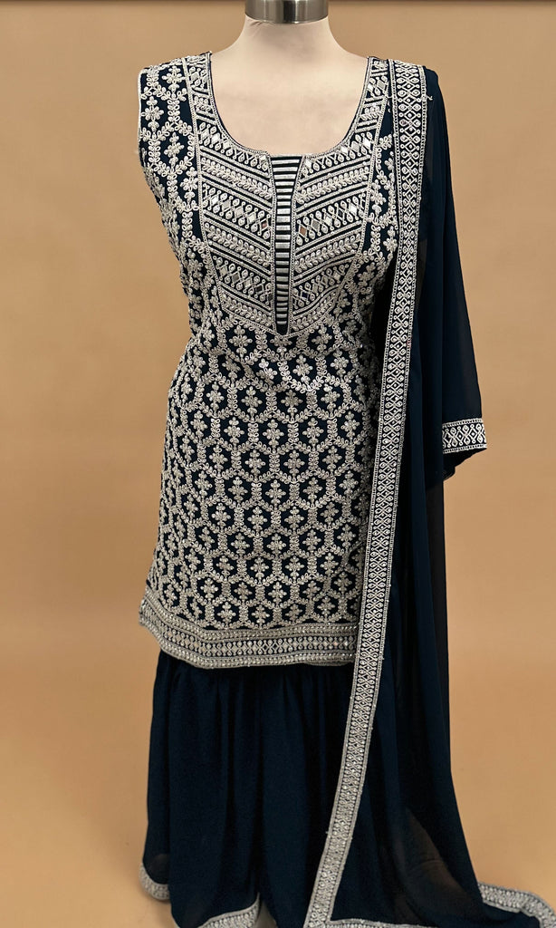 BlueTeal Sharara Suit