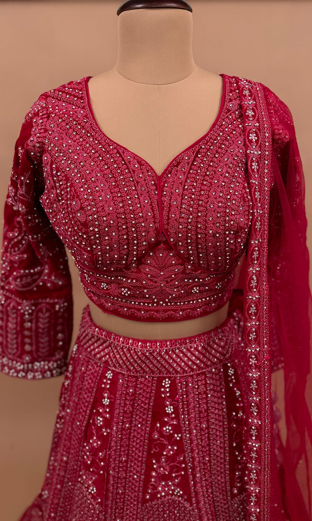 Full Sleeves Heavy Red Lehenga