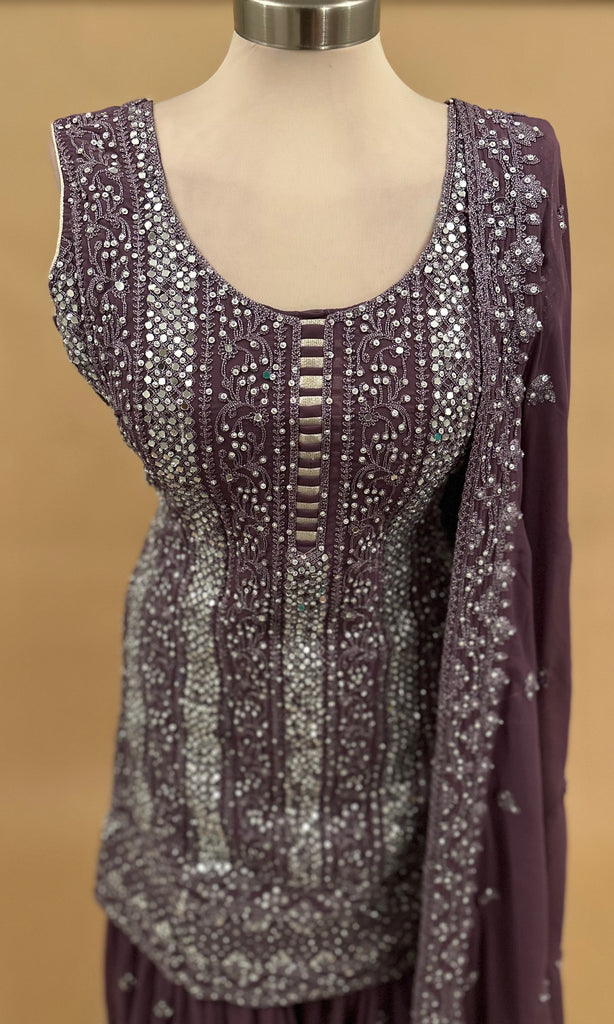 Buy Purple Color Sharara Suit 