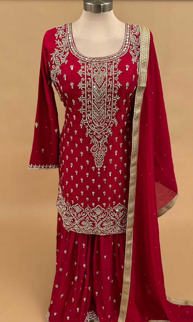 Red Color Sharara Suit