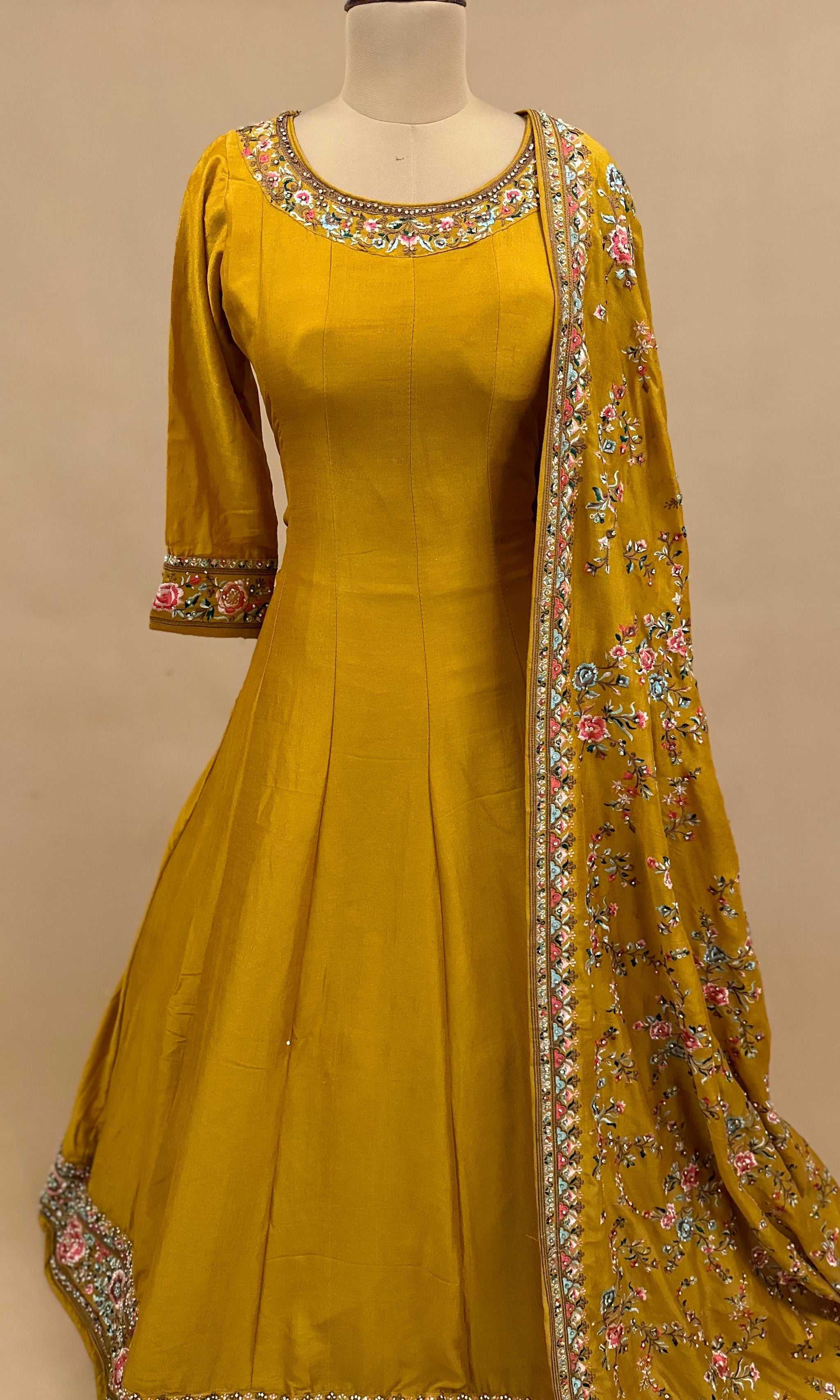 mustard yellow embroidered dress Bree V Neck Embroidery Mini Dress
